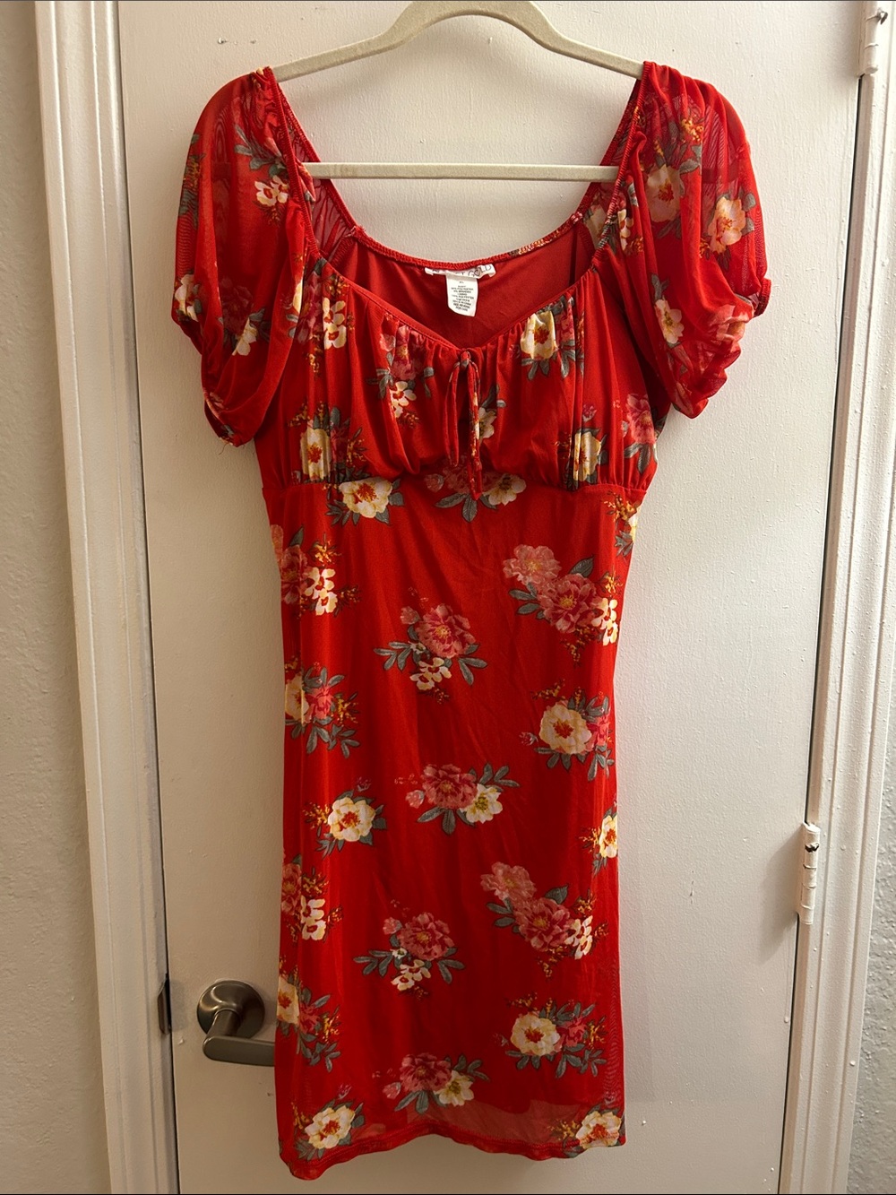 Red Floral Bodycon Sundress